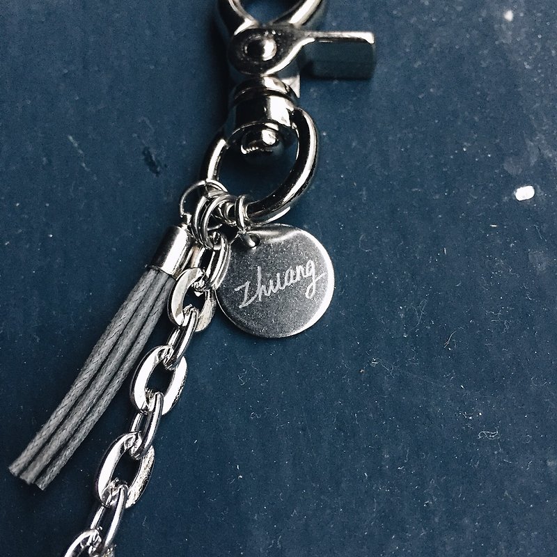 Zhu your name - Keychain (Christmas gift / gift exchange / containing lettering) - ที่ห้อยกุญแจ - โลหะ 
