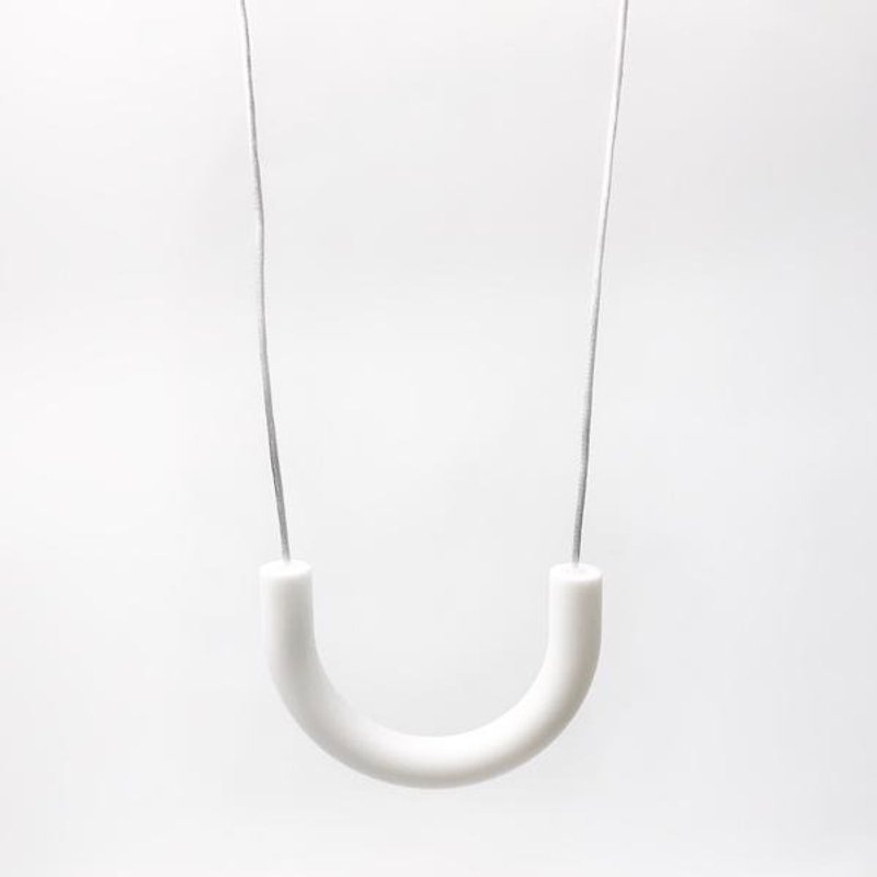 Other Materials Necklaces White - U TUBE SILICONE NECKLACE - WHITE