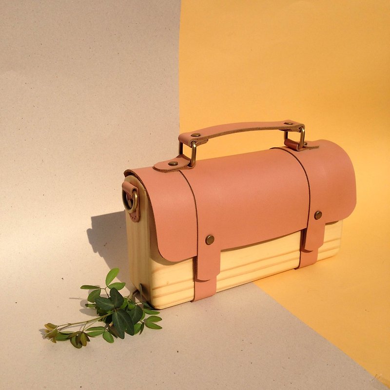 BL wooden bag - pink - Messenger Bags & Sling Bags - Wood Pink
