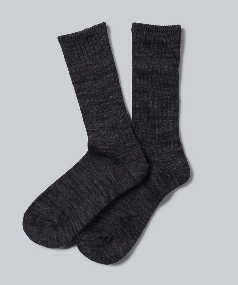 【WHITE MAILS】MIDDLE GAUGE PAPER WIDE RIB SOCKS - Socks - Paper 