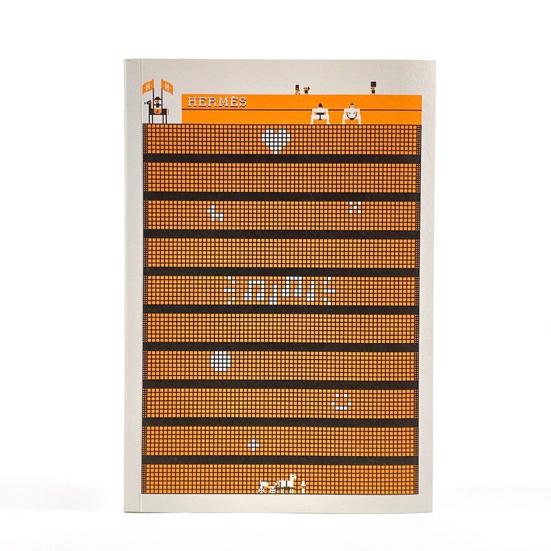 【日本直送 中古美品】未使用品 エルメス HERMES フォーブル ノート 東京銀座メゾン限定 文具 紙 ホワイト/オレンジ 保存箱付き - 其他 - 紙 白色