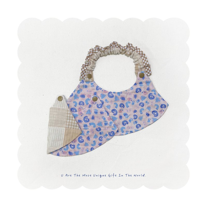 善型格紋壓紋口水巾 - 圍兜/口水巾 - 棉．麻 