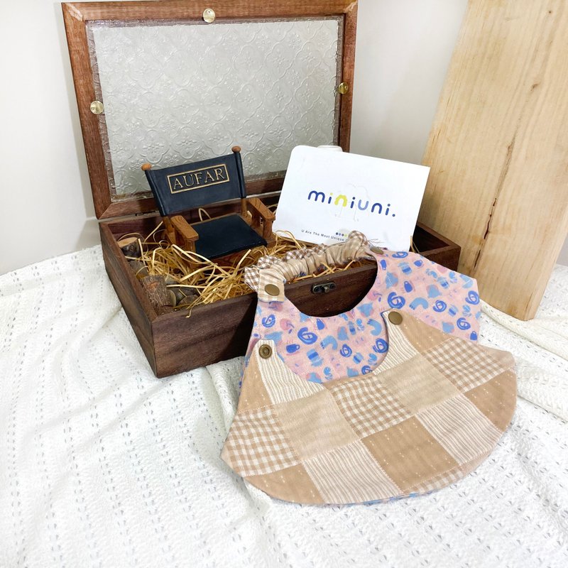 善型格紋壓紋口水巾 - 圍兜/口水巾 - 棉．麻 