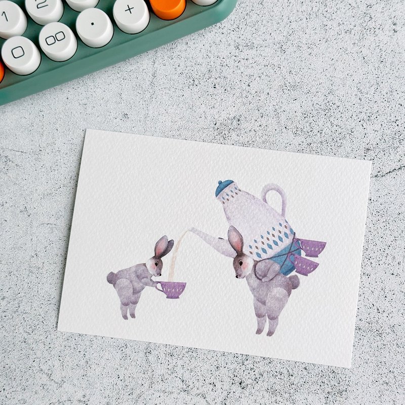 [Polite Milk Tea Stall Owner] Postcard | Soft and Furry Little Day Series - การ์ด/โปสการ์ด - กระดาษ 