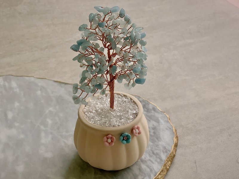 Yuan Nilie also release the Stone sea sapphire crystal tree [energy crystal guardian] - ของวางตกแต่ง - คริสตัล สีน้ำเงิน