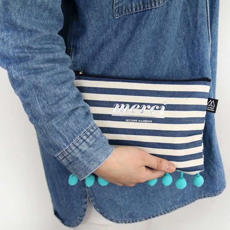 Special offer clearing - Bobo universal storage bag M-stripes, PLD63542 - Toiletry Bags & Pouches - Cotton & Hemp Blue