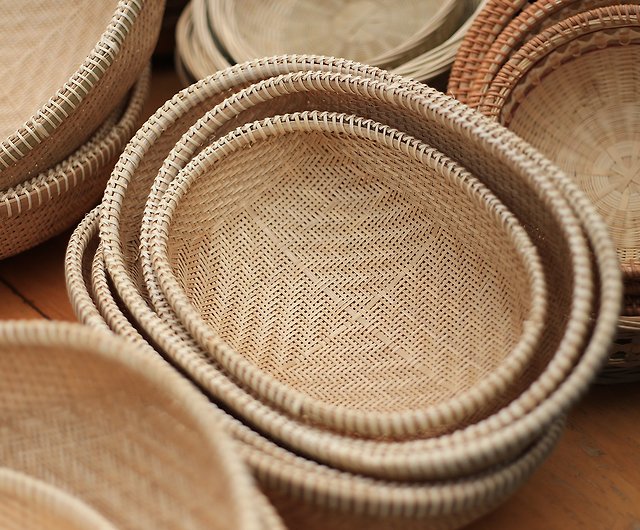 竹編みシリーズ | 楕円形の竹かご 収納かご | 果物や野菜の収納物干し 