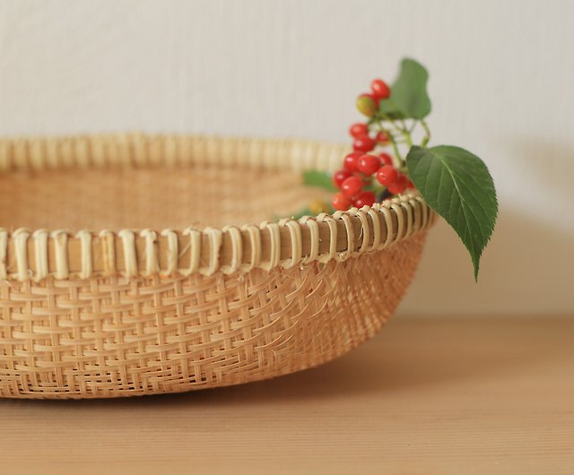竹編みシリーズ | 楕円形の竹かご 収納かご | 果物や野菜の収納物干し 