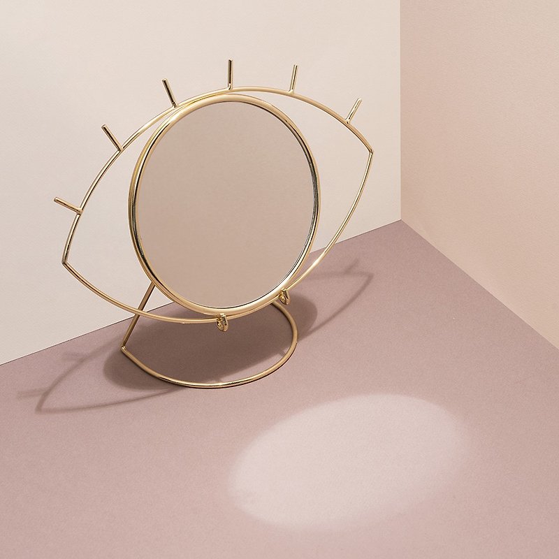 DOIY Eye of charm-table mirror - ของวางตกแต่ง - โลหะ สีทอง