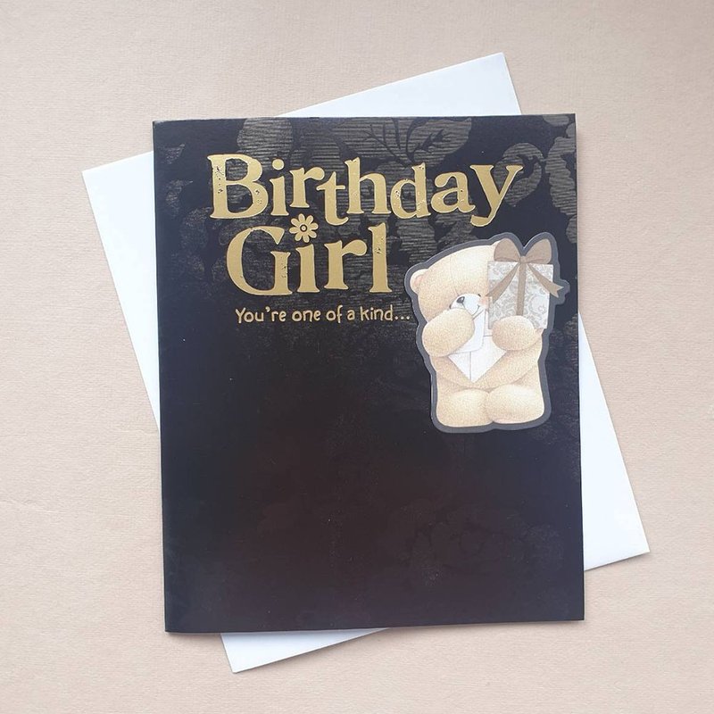 You are the one girl in a million 【Hallmark-ForeverFriends Card Birthday Wishes】 - การ์ด/โปสการ์ด - กระดาษ สีดำ