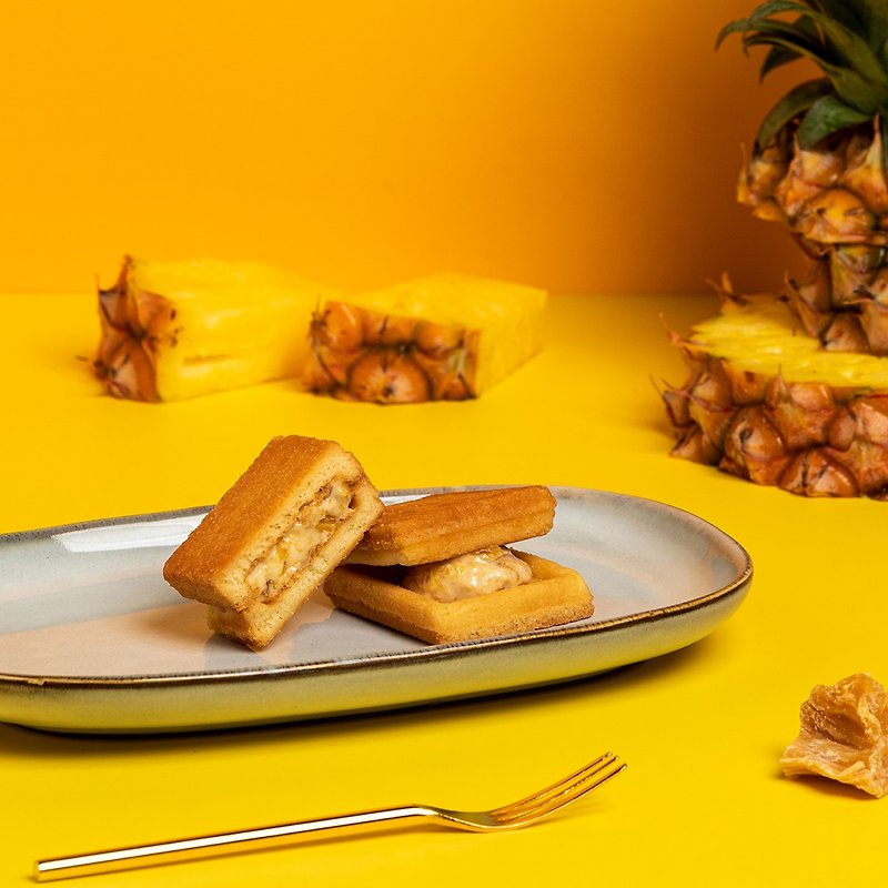 Simple Lee [Phoenix Crispy Heart] New Pineapple Crispy Sandwich Biscuits 8 pieces | Taipei's famous souvenir - Snacks - Fresh Ingredients Orange