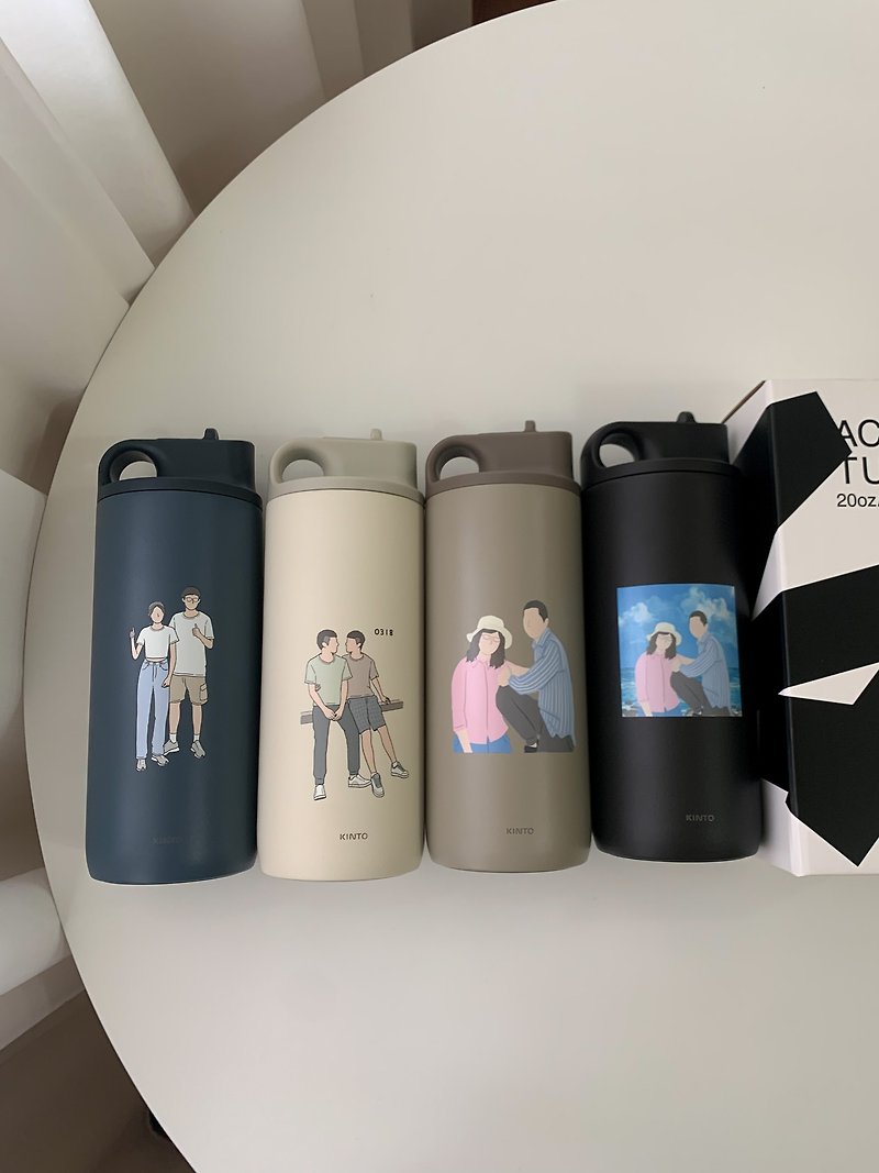 【Add-on purchases】KINTO ACTIVE TUMBLER Sports Water Bottle | Thermos Cup | Customized | - Vacuum Flasks - Stainless Steel Multicolor
