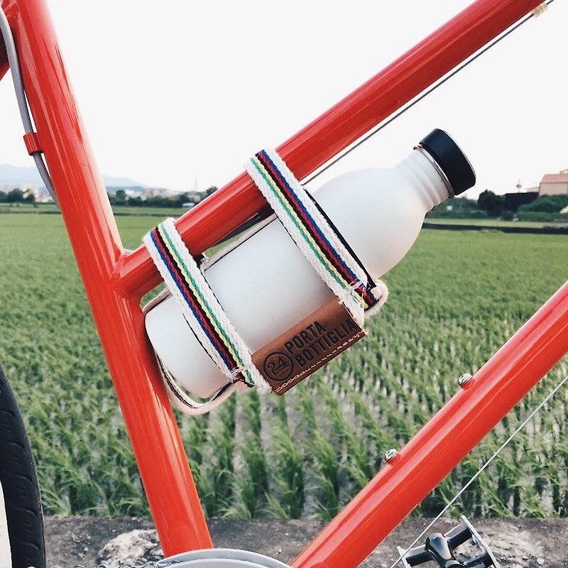 Italy 24Bottles [Bottle Holder handmade bottle cage] Rainbow (no water bottle) - จักรยาน - ผ้าฝ้าย/ผ้าลินิน หลากหลายสี