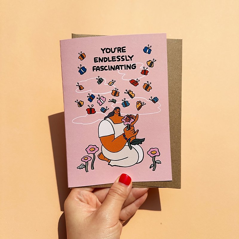การ์ดบอกรัก Youre Endlessly Fascinating Crush on You Valentines Card - การ์ด/โปสการ์ด - กระดาษ 