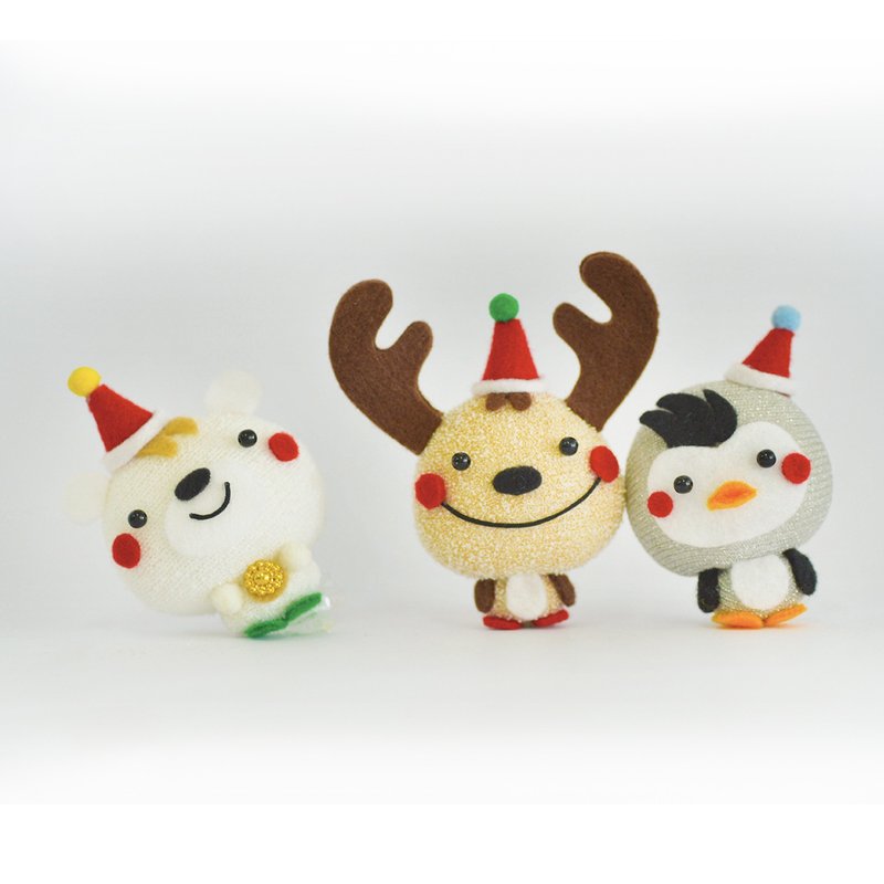 [Exclusive hand-made] Moji celebrates Christmas with a set of two, sewing-free DIY material package for Christmas gifts - Other - Other Materials White