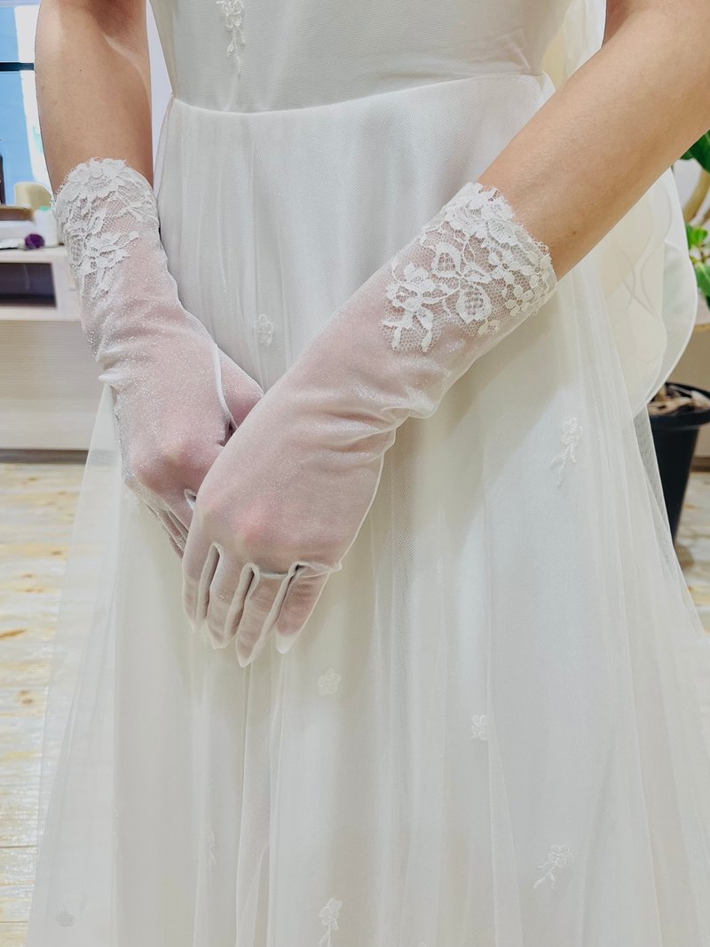 Lulian Original Pretty and graceful organza medium gloves full of dignity - ถุงมือ - วัสดุอื่นๆ 