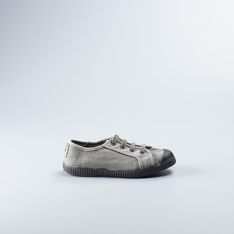 Spanish canvas shoes winter bristles light gray blackhead wash old 974777 adult size - รองเท้าลำลองผู้หญิง - ผ้าฝ้าย/ผ้าลินิน สีเทา