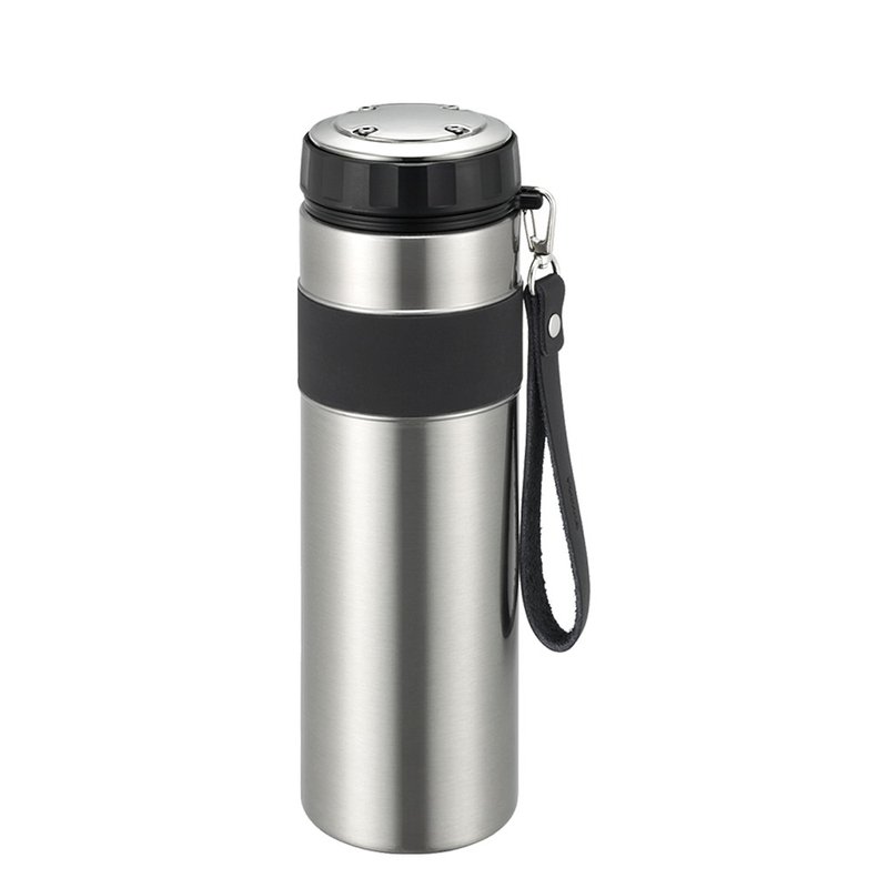 【孔雀Peacock】1000ML 316不鏽鋼保冷保溫杯 高質感品味-品味黑 - 保溫瓶/保溫杯 - 不鏽鋼 銀色
