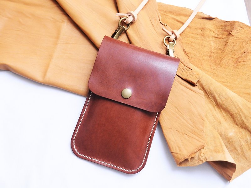 【Shoulder Bag - Brown COTTO】 Good Sewing Leather Bags Free Varnish Handbag Bags Shoulder Bags Simple and Practical Italian Leather Tanned Leather Leather DIY Leather Bag Side Bag Back Bags - Messenger Bags & Sling Bags - Genuine Leather Brown