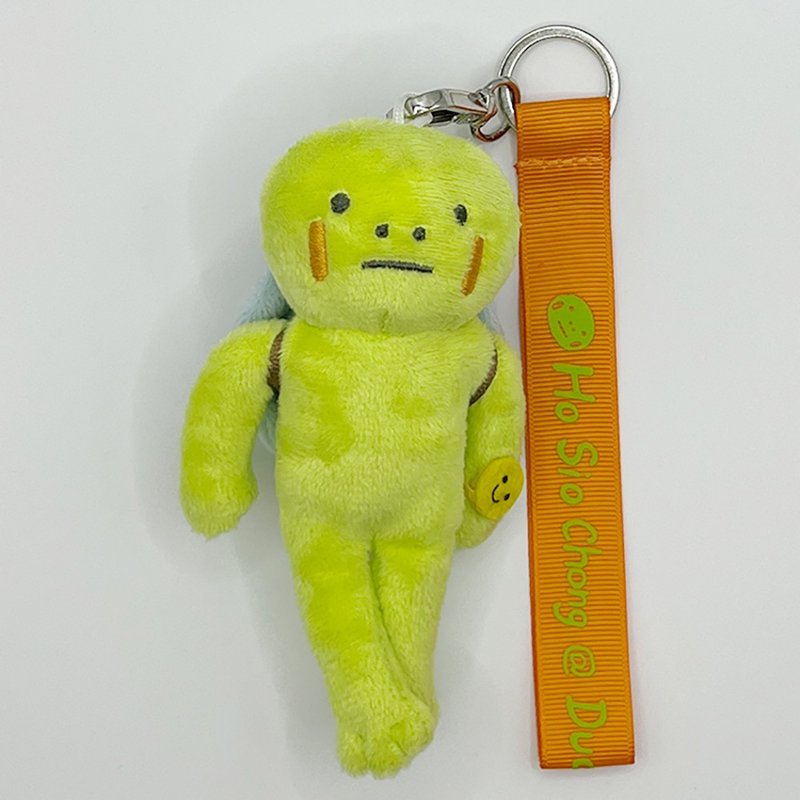 He Xiaoyong puppet pendant - พวงกุญแจ - ผ้าฝ้าย/ผ้าลินิน สีเขียว