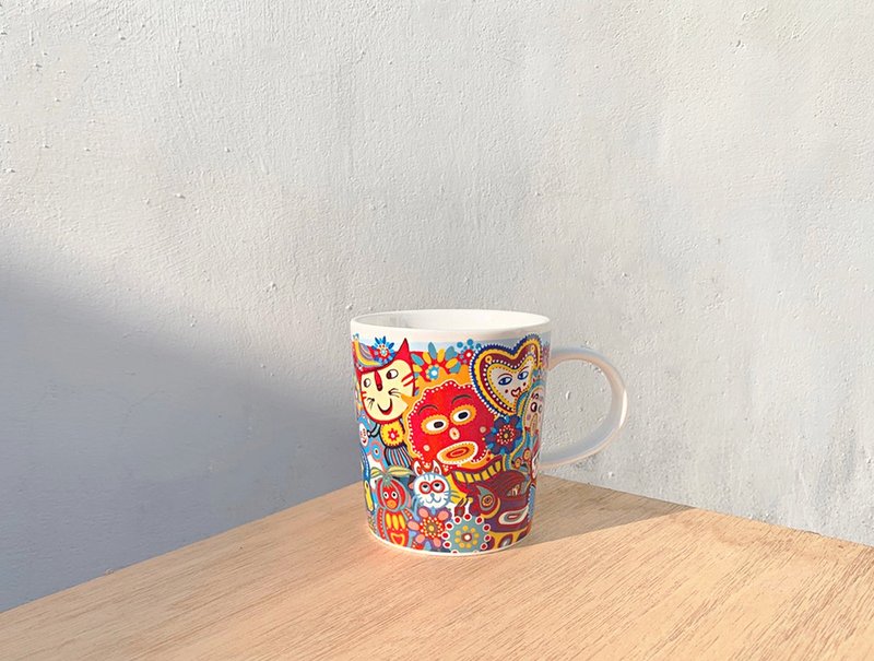 【Fun Party】Classic Taiwanese All-Porcelain Mug 350ML - Mugs - Porcelain Multicolor