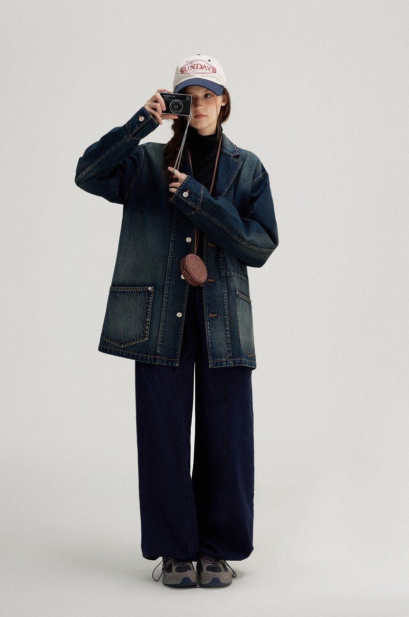 New vintage 做舊牛仔西裝外套 - 女裝西裝外套/大衣 - 其他材質 藍色