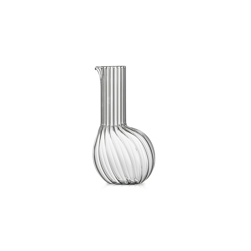 Dudu Glass Water Bottle_Stripe_High - Teapots & Teacups - Glass Transparent