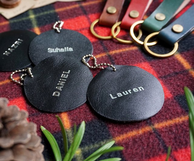 Customized Gift Leather Key Pouch, Key Case, Bell shape Key Holder with  strap - Shop fourjei Keychains - Pinkoi