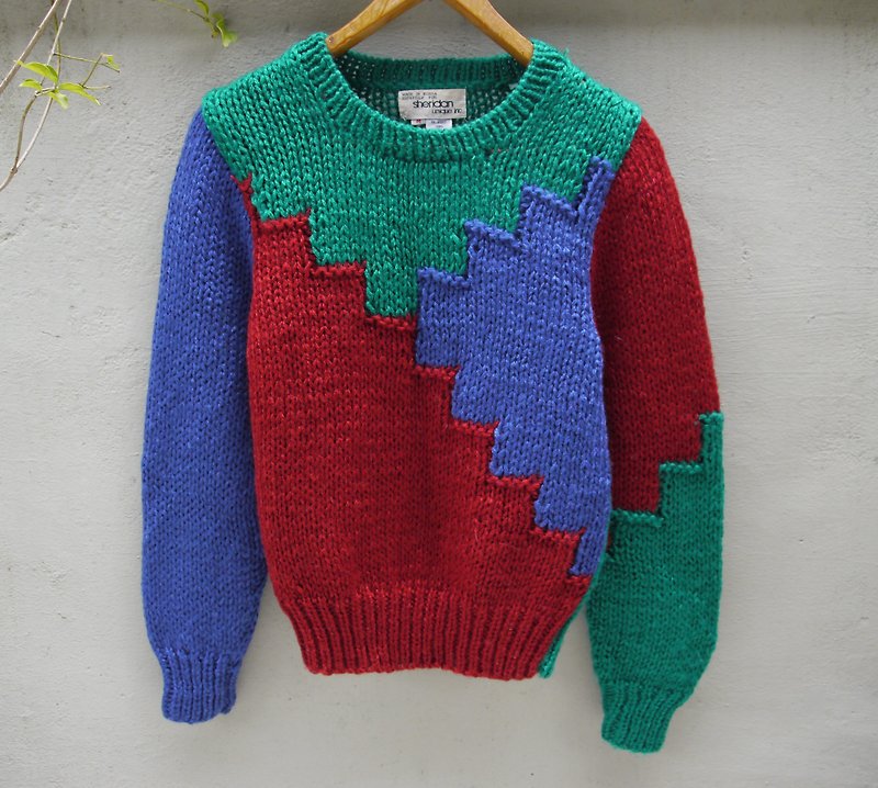 FOAK ancient Tahitian adventure color knit sweater - Women's Sweaters - Polyester Multicolor