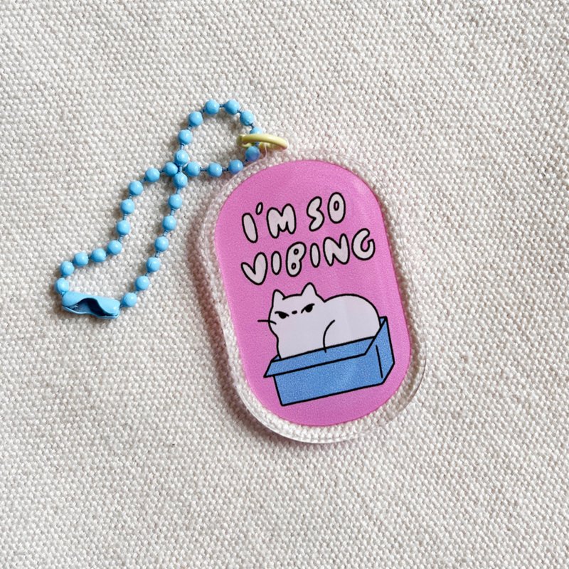 I'm So Vibing | KeyChain | decoration - ที่ห้อยกุญแจ - พลาสติก สึชมพู