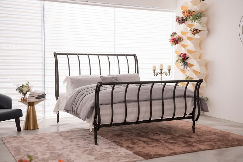 [Double Bed Frame] Artist Series - Miller/Iron Bed Frame/Not Afraid of Cat Scratch/To Install at Home - Other Furniture - Other Metals Multicolor