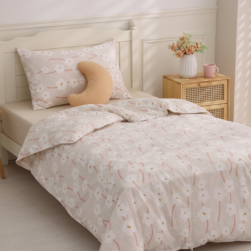 單人/十月羽絨被/可機洗、免被套、蓋一整年的好被子-豆豆粉 - 棉被/毛毯 - 羽絨 