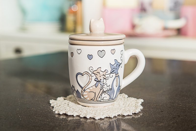 LE CHAT法式貓咪系列_獨享馬克杯 - 茶壺/茶杯/茶具 - 瓷 灰色