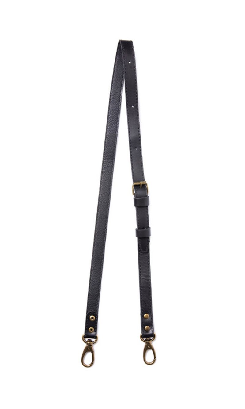 STEPHY ​​black leather shoulder strap - อื่นๆ - หนังแท้ สีดำ