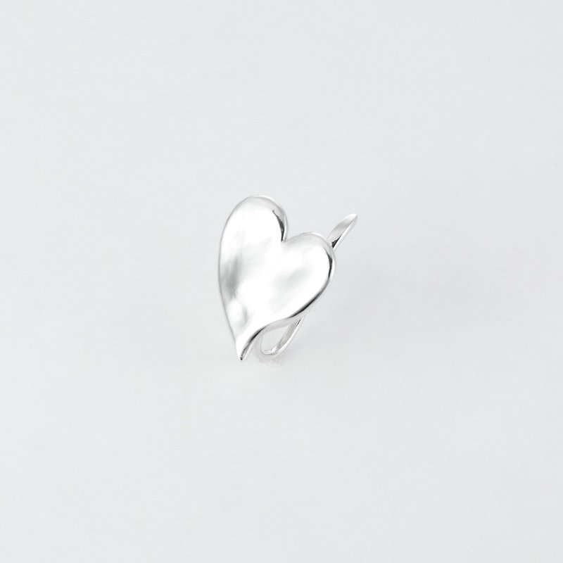 Love love letter ear hooks - Earrings & Clip-ons - Sterling Silver Silver
