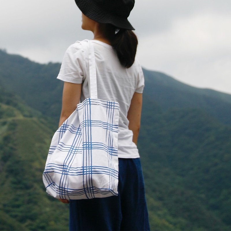 Mushroom MOGU/cotton bag/green bag/clear - Messenger Bags & Sling Bags - Cotton & Hemp White