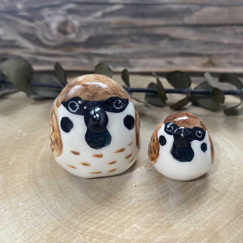 【手作陶藝】麻雀瓷偶|陶藝 生日禮物 - 公仔/玩偶 - 瓷 咖啡色