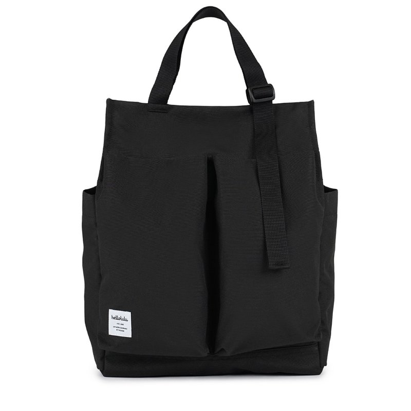 Classic系列新品 | LUKE 垂直三用托特包 單肩包 (暗黑) - 側背包/斜背包 - 聚酯纖維 黑色