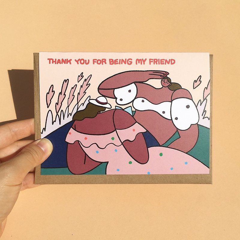 Greeting Card - Thank You For Being My Friend Greeting Card - 卡片/明信片 - 紙 