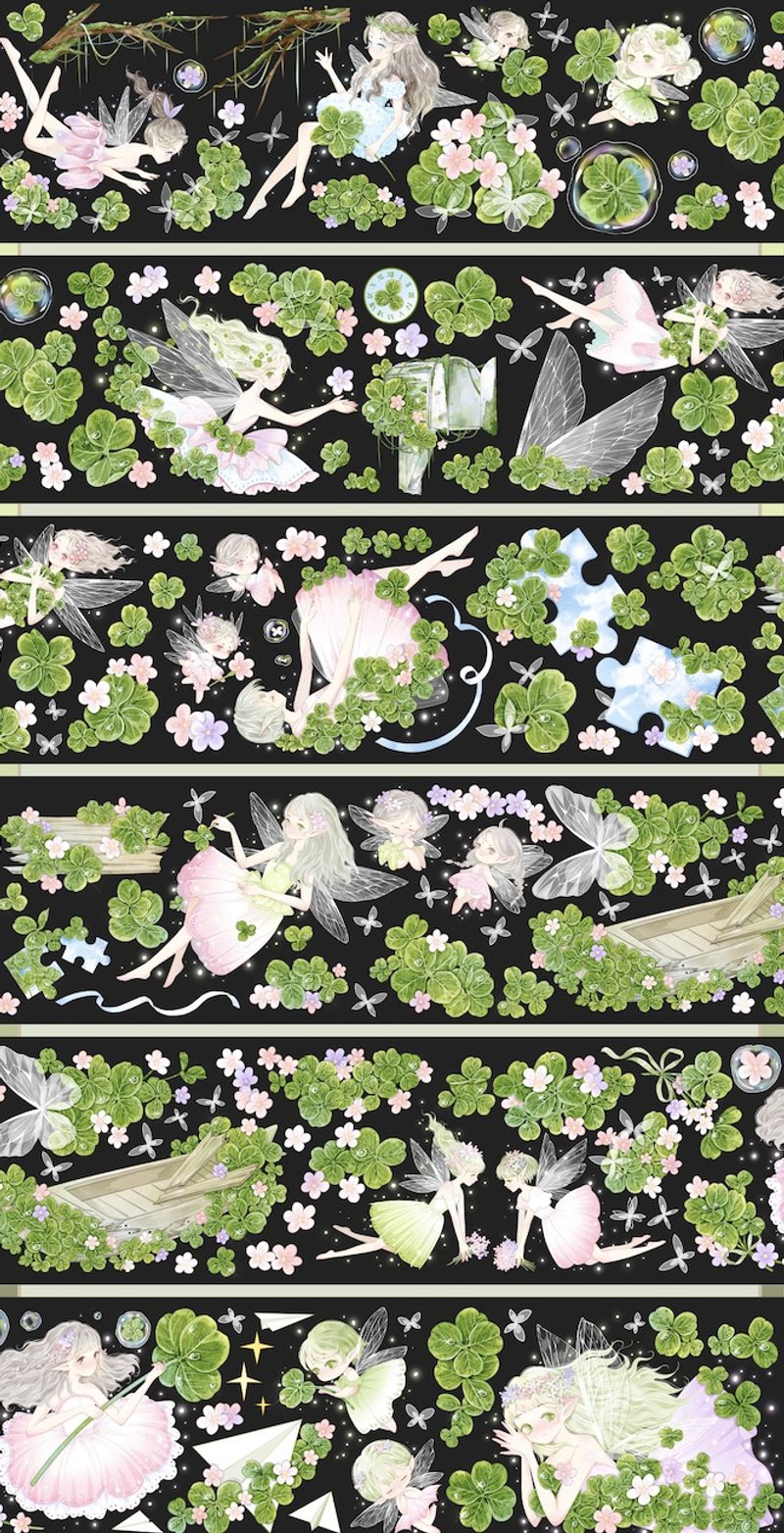 翠靈覓幸 PET 紙膠帶 貝殼光 10米卷 - 紙膠帶/和紙/PET - 其他材質 多色