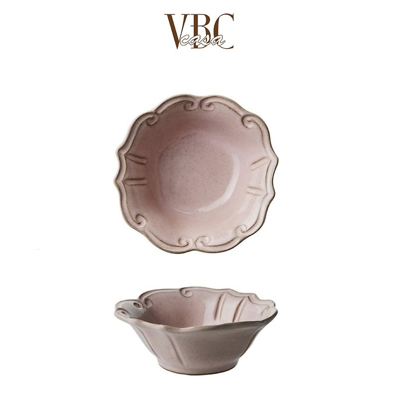 Italy VBC casa │ Baroque Series 18 cm Cereal Bowl / Elegant Powder - ถ้วยชาม - ดินเผา สึชมพู