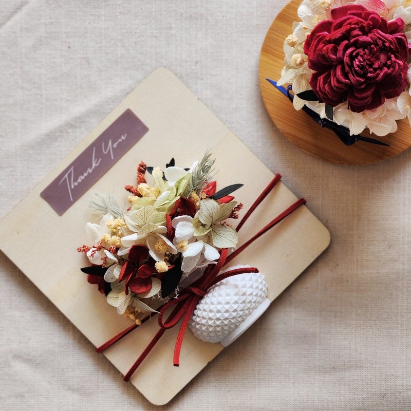 永遠の花の立体的な香りの拡散カード二十四節気の石膏の花瓶は香りを拡散できる木片カード - アロマ・線香 - 木製 