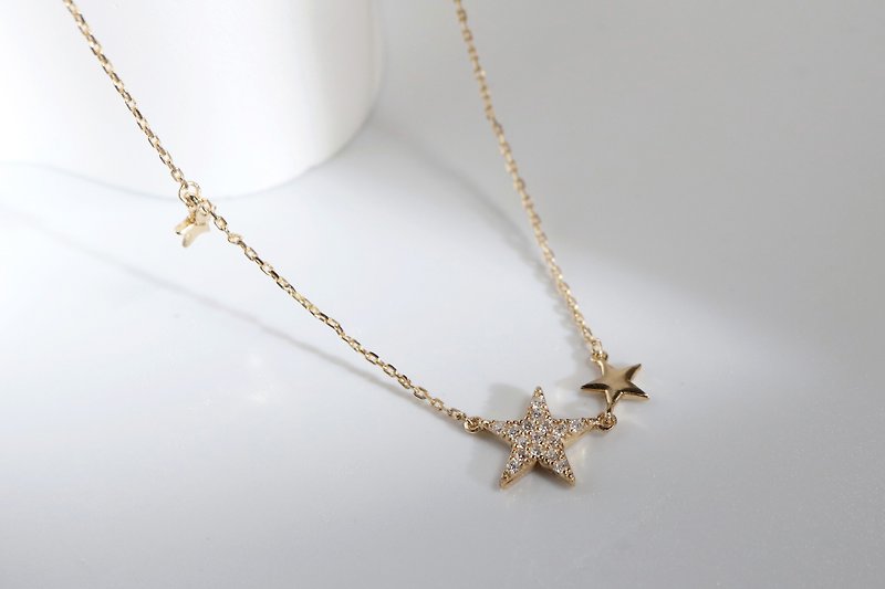 Starry Night. sterling silver necklace - สร้อยคอ - เงินแท้ สีทอง