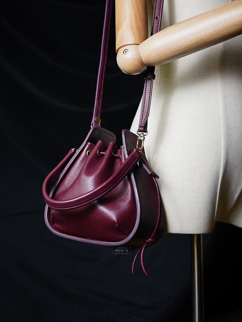 Summer style mini drawstring bucket bag ~ - Messenger Bags & Sling Bags - Genuine Leather 