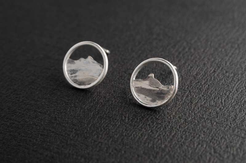 [Day-Day Series] Mini View Window Sterling Silver Earrings Silver Earrings - ต่างหู - เงินแท้ 