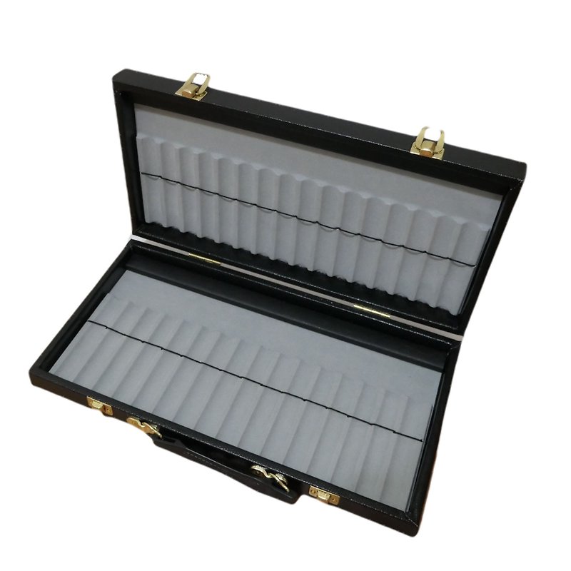 [Tiger Crane] 32 pieces of pen box pen tray collection pen box pen box display box display tray - Pencil Cases - Other Materials Black