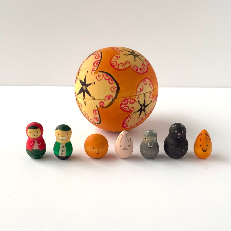 おだんごぱん　コロボック　茶 - 擺飾/家飾品 - 木頭 咖啡色