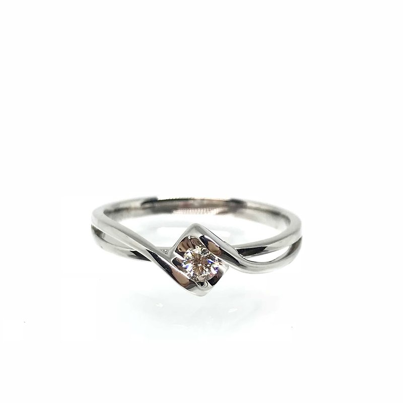 10 points diamond ingenuity side love to death k gold ring wedding ring - แหวนทั่วไป - เครื่องประดับ สีเงิน