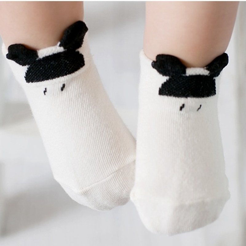 Happy Prince mouse children's socks Made in Korea - Bibs - Cotton & Hemp White