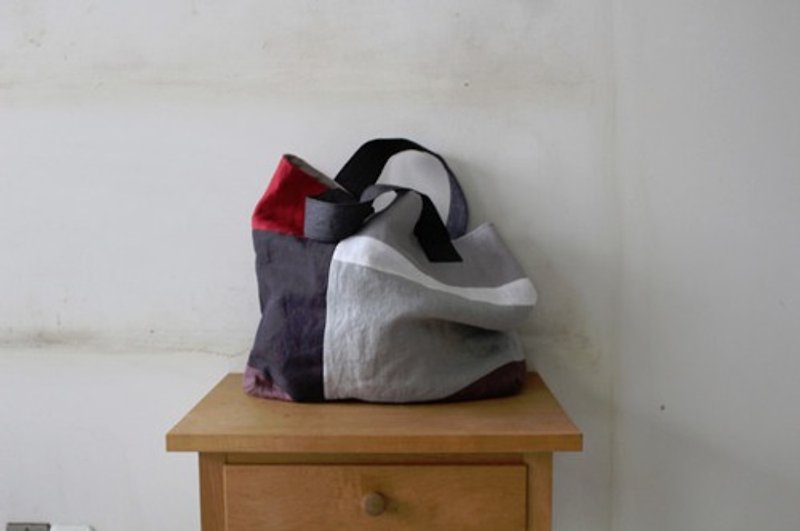 Linen tote bag Plenty of gusset walk BAG - Handbags & Totes - Cotton & Hemp 